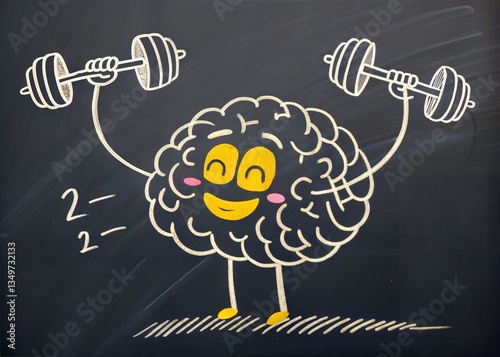 Motivated Brain Lifting Weights on a Chalkboard