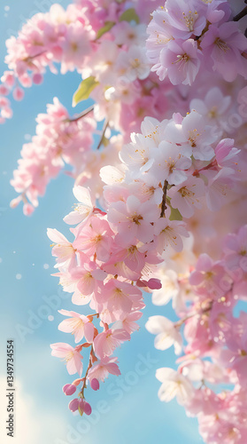 Gorgeous pink flower greeting card and background.