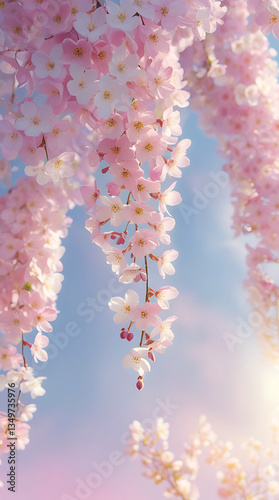 Gorgeous pink flower greeting card and background.