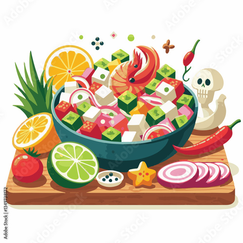 ceviche, food, seafood, gourmet, lime, fresh, meal, fish, appetizer, delicious, cuisine, citrus, peru, peruvian, restaurant, raw, cebiche, marinated, cilantro, onion, seviche, lunch, background, salad