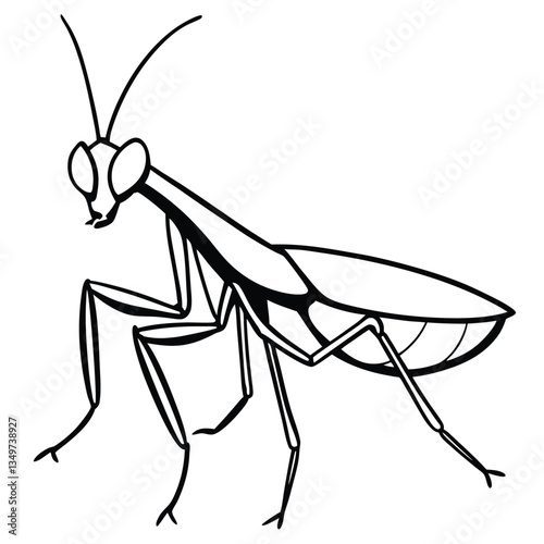 Mantis isolated on white background