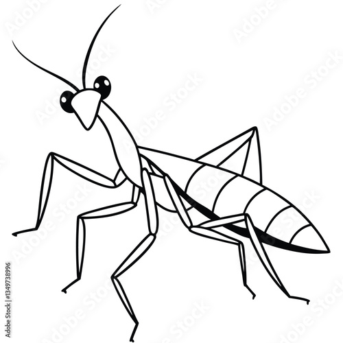 Mantis isolated on white background