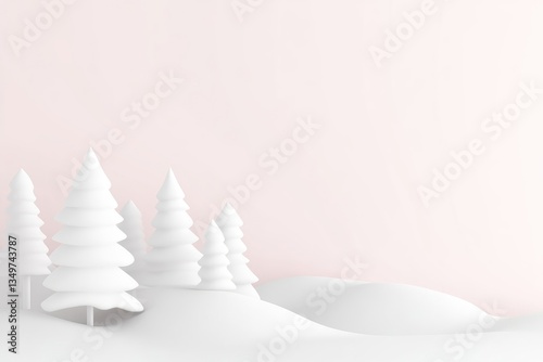 Minimalist winter scene