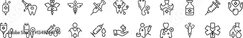 Medical Icons Healthcare, Clinic, Hospital, Doctor, Nurse, Symbols