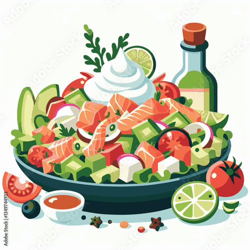 ceviche, food, seafood, gourmet, lime, fresh, meal, fish, appetizer, delicious, cuisine, citrus, peru, peruvian, restaurant, raw, cebiche, marinated, cilantro, onion, seviche, lunch, background, salad