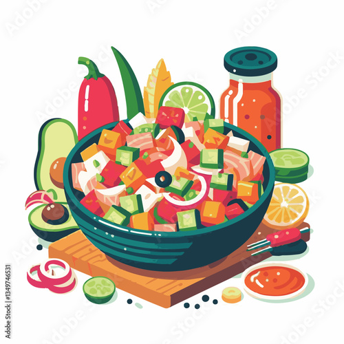 ceviche, food, seafood, gourmet, lime, fresh, meal, fish, appetizer, delicious, cuisine, citrus, peru, peruvian, restaurant, raw, cebiche, marinated, cilantro, onion, seviche, lunch, background, salad