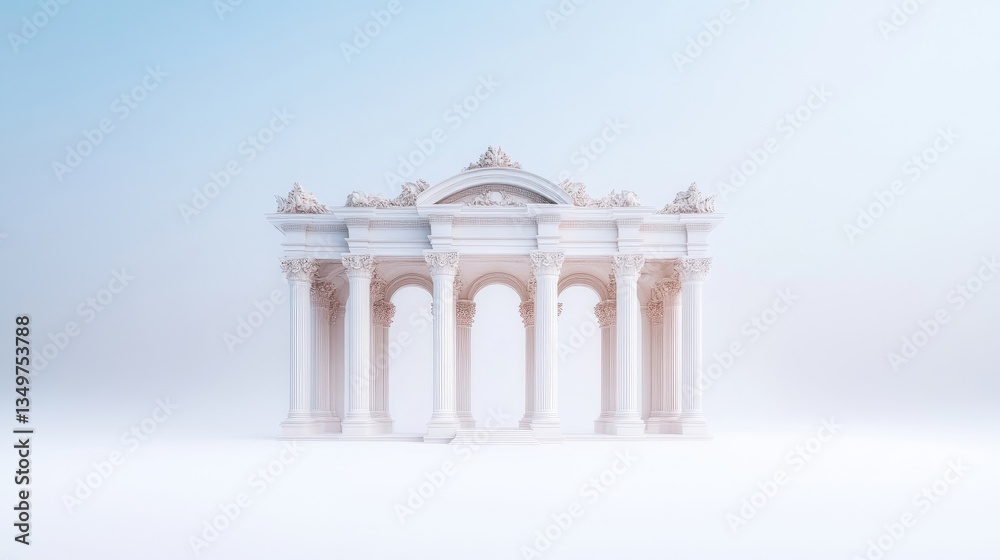 Obraz premium Elegant white archway, classical style