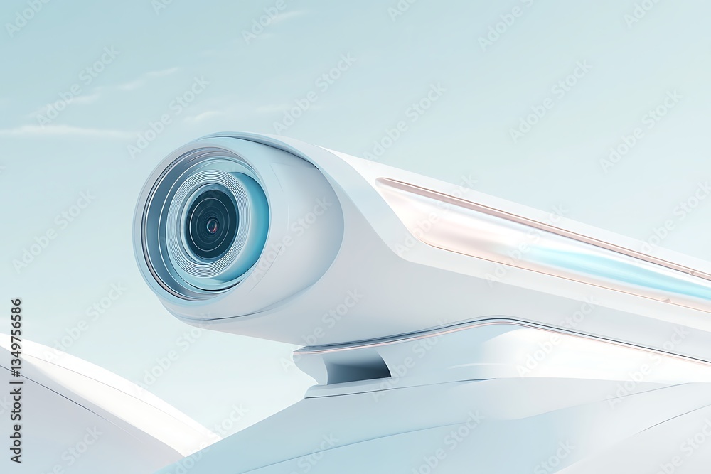 Futuristic White Camera Design Futuristic White Camera Design