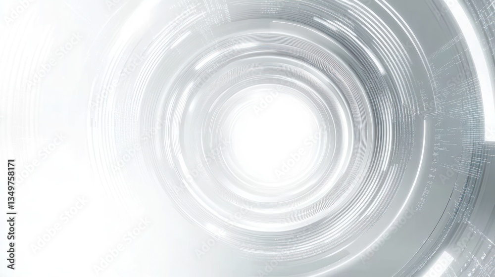 Abstract futuristic technological tunnel, bright center, potential use for screensavers Abstract futuristic technological tunnel, bright center, potential use for screensavers