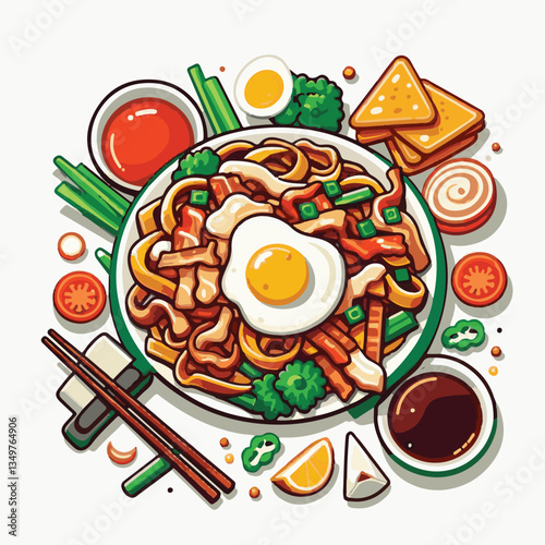 cuisine, delicious, asian, dish, food, traditional, meal, plate, malaysia, chinese, lunch, singapore, penang, dinner, tasty, char, noodles, asia, stir, shrimp, teow, sauce, gourmet, egg, hawker, kway,
