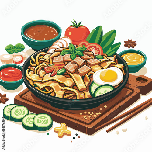 cuisine, delicious, asian, dish, food, traditional, meal, plate, malaysia, chinese, lunch, singapore, penang, dinner, tasty, char, noodles, asia, stir, shrimp, teow, sauce, gourmet, egg, hawker, kway,