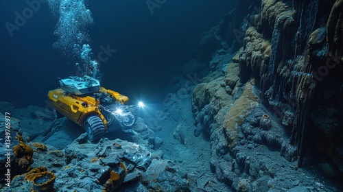 Underwater Robot Exploring the Ocean Depths