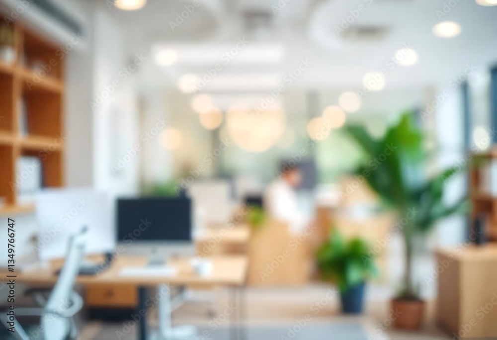 Generative AI Modern Office Space Blurred Background Abstract Design Generative AI Modern Office Space Blurred Background Abstract Design