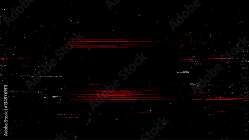 Digital noise. Abstract distortion static texture. Vector. Minimalistic digital glitch art. pixel graphics. VHS grainy texture. Black background. Retro game aesthetics backdrop.