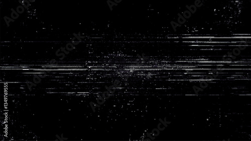 Digital noise. Abstract distortion static texture. Vector. Minimalistic digital glitch art. pixel graphics. VHS grainy texture. Black background. Retro game aesthetics backdrop.