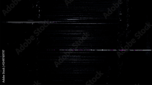 Digital noise. Abstract distortion static texture. Vector. Minimalistic digital glitch art. pixel graphics. VHS grainy texture. Black background. Retro game aesthetics backdrop.