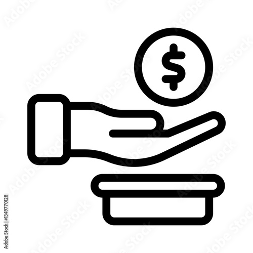 donating line icon