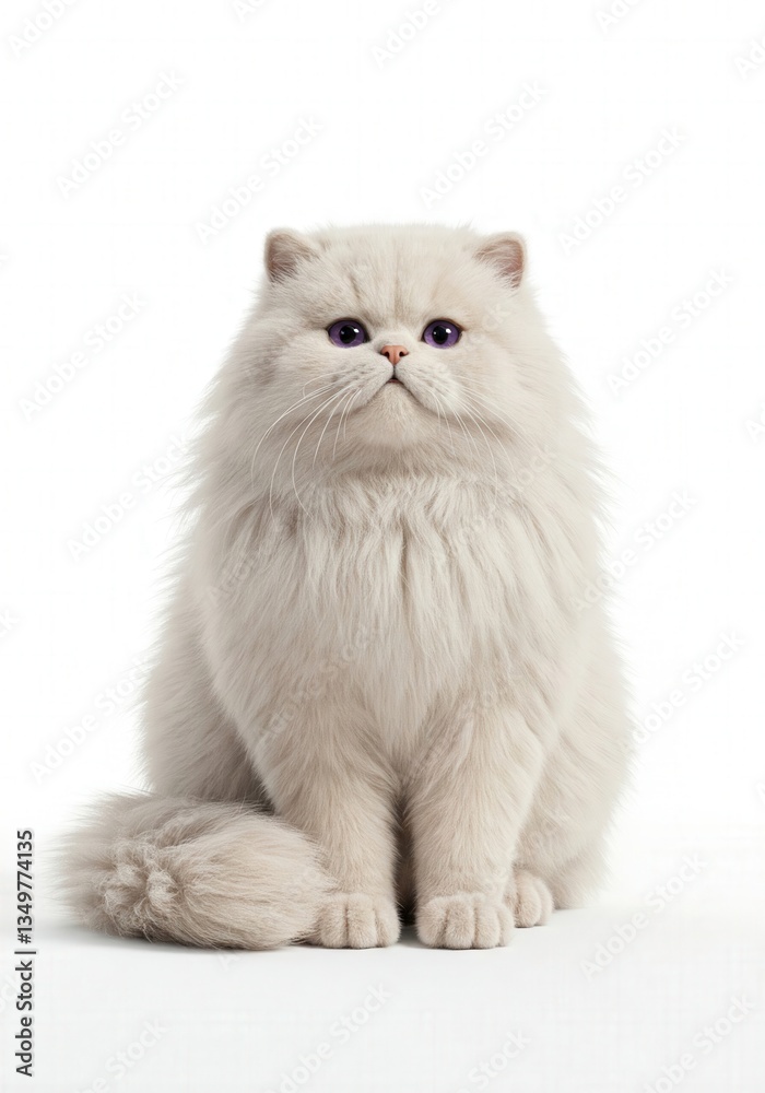 Fototapeta premium persian cat on white background