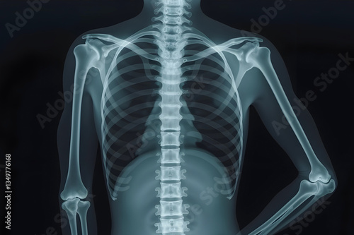 x ray of a human chest