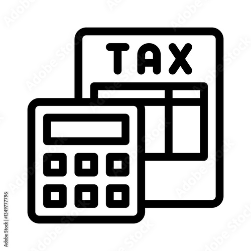 tax calculator line icon