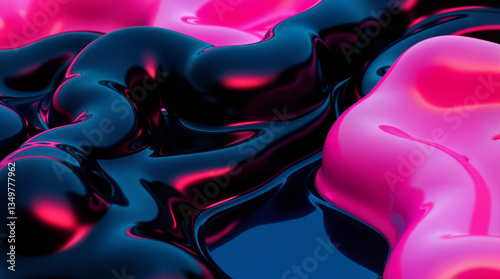 Vibrant Fluid Art – Abstract Neon Liquid Texture