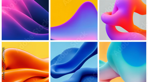 Play of Colors – Abstract Geometric Shapes in Bright Tones