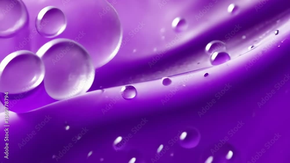 purple water drops on purple background