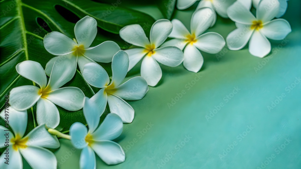 Obraz premium Spring floral arrangement of jasmine flowers a