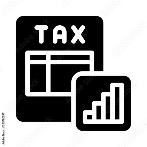 taxable income glyph icon