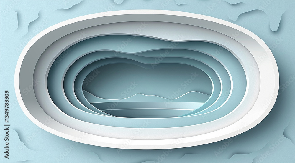 Fototapeta premium abstract blue background with round frame