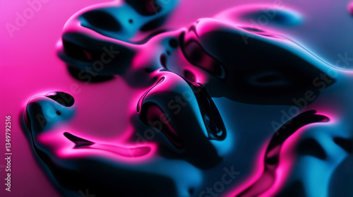 Vibrant Fluid Art – Abstract Neon Liquid Texture