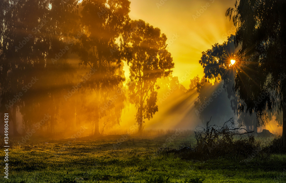 sunrise in the forest sunrise in the forest