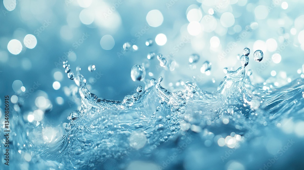 Flowing Water in Clear Glass with Bubbles: A peaceful image of clear flowing water in a glass, with bubbles rising, evoking freshness, purity, and hydration in a calming, natural Flowing Water in Clear Glass with Bubbles: A peaceful image of clear flowing water in a glass, with bubbles rising, evoking freshness, purity, and hydration in a calming, natural