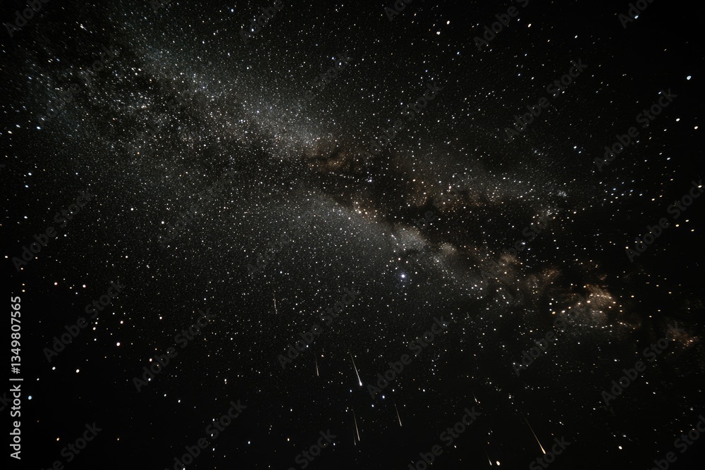 Galactic view of Milky Way galaxy with cosmic dust cloud, Andromeda nebula and dark space Galactic view of Milky Way galaxy with cosmic dust cloud, Andromeda nebula and dark space