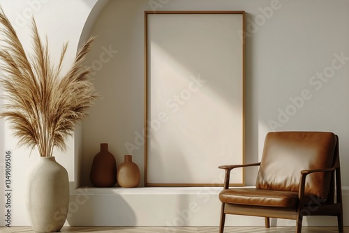 Contemporary Interior Design Featuring a Cozy Seating Area and Decorative Ele...