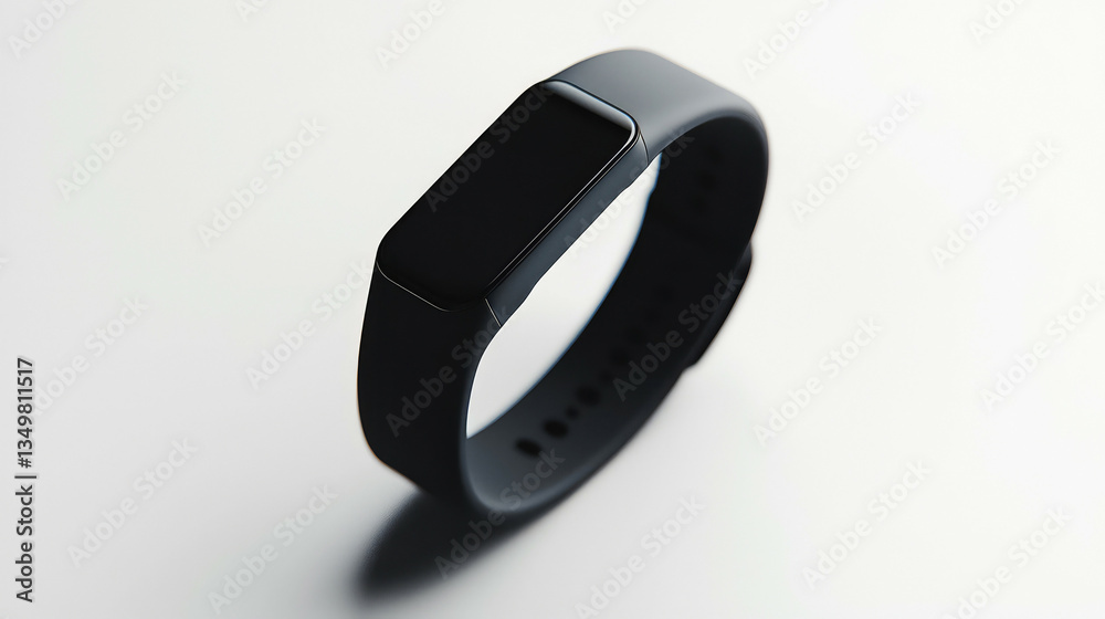 Ultra-detailed wearable wristband tracking real-time heart rate, sleep quality, and steps, minimalist design Ultra-detailed wearable wristband tracking real-time heart rate, sleep quality, and steps, minimalist design