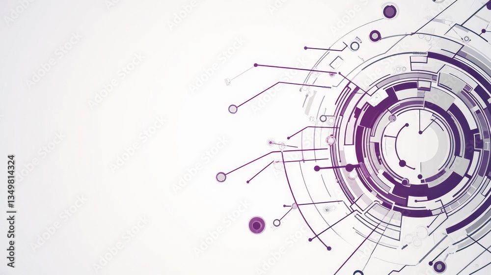 Abstract technology circular design Abstract technology circular design