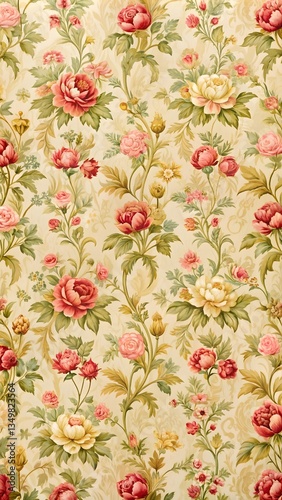 Elegant Floral Pattern Background. Seamless Decorative Design. Beautiful Botanical Floral Background. Floral Wallpaper.