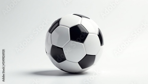 Brand new white football on pristine background , clean, equipment