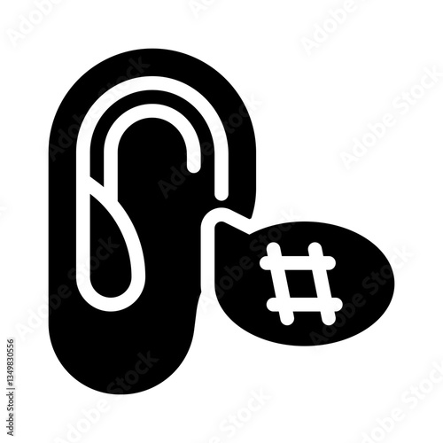social listening glyph icon