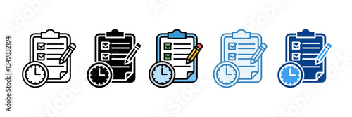 Project Deadline  Icon Set Multiple Style Collection