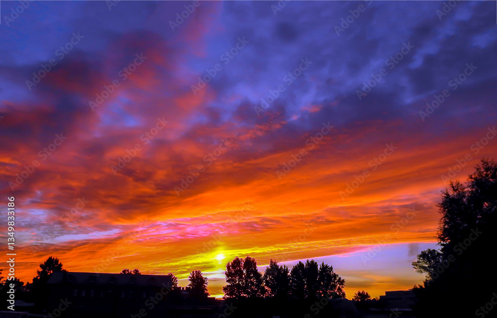 Fototapeta premium sunset in the sky