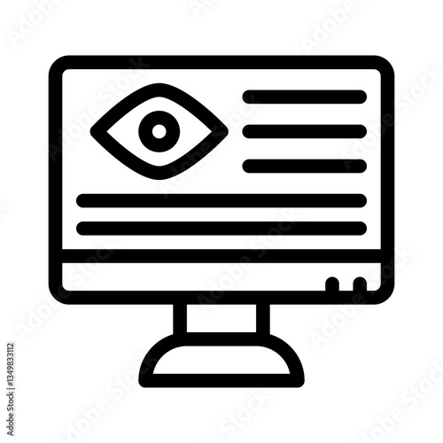 remote monitoring line icon