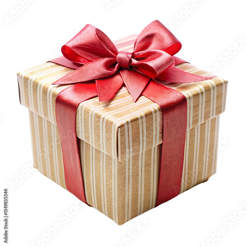 Gift box isolated on transparent background  
