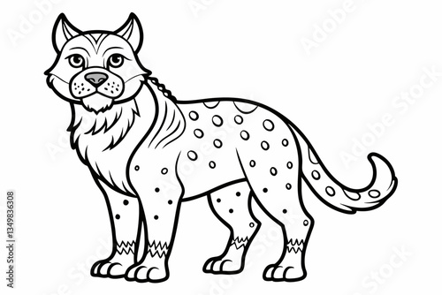 coloring page line art black sihouette vector