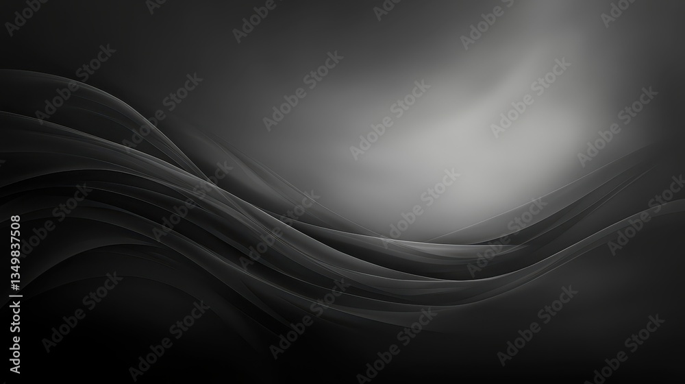 Obraz premium Black and white abstract background, a monochromatic design with intricate patterns subtle textures for modern projects