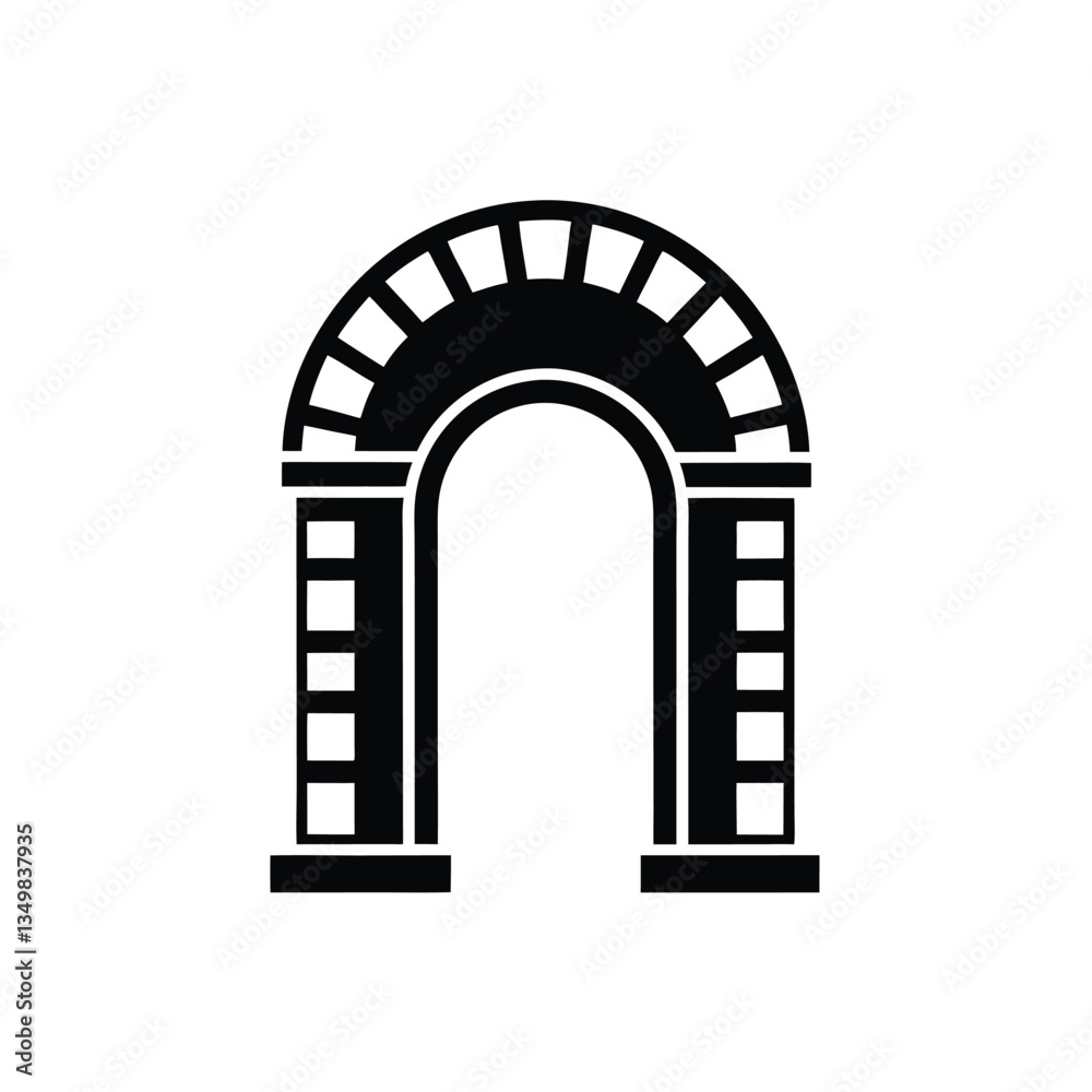 vector illustration of a silhouette of a gate vector illustration of a silhouette of a gate