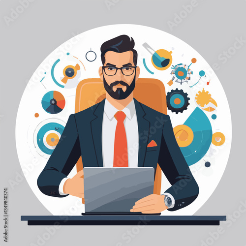 employee appreciation day, copy space, investment solution, 40 40s, finance management, boss, confident man, lawyer office, satisfied person, teamwork collaboration, older adult, work, group, team, 50