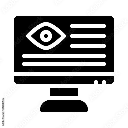 remote monitoring glyph icon