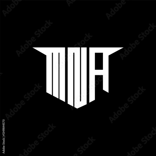 MNA letter logo design with white background in illustrator, vector logo modern alphabet font overlap style, calligraphy designs for logo, Poster, Invitation, etc.